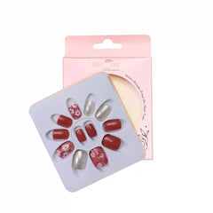 GLITTER SMALL SQUARE NAILS (NAIL KIT INCLUDED)