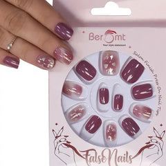 PRINTED SHORT SQUARE NAILS - (NAIL KIT INCLUDED)