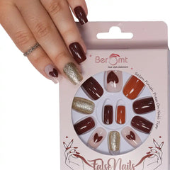 GLITTER LONG SQUARE NAILS (NAIL KIT INCLUDED)