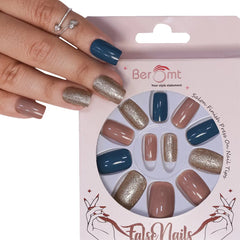 GLITTER LONG SQUARE NAILS (NAIL KIT INCLUDED)