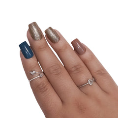 GLITTER LONG SQUARE NAILS (NAIL KIT INCLUDED)