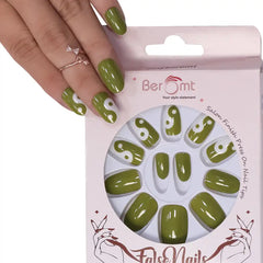 PRINTED GLITTER NAILS-(NAIL KIT INCLUDED)