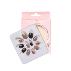 GLITTER SMALL SQUARE NAILS (NAIL KIT INCLUDED)