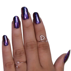 GLITTER OVAL NAILS (NAIL KIT INCLUDED)