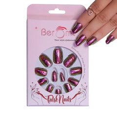 GLITTER OVAL NAILS (NAIL KIT INCLUDED)