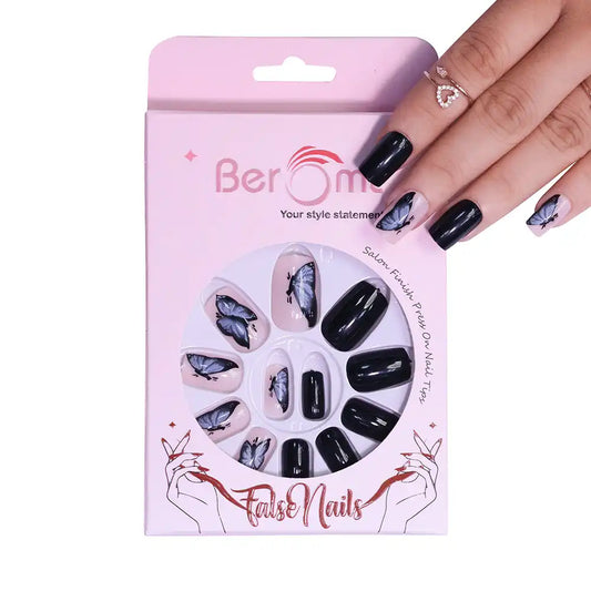 PRINTED BUTTERFLY NAILS- (NAIL KIT INCLUDED)