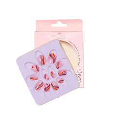 PRINTED SHORT SQUARE NAILS - (NAIL KIT INCLUDED)