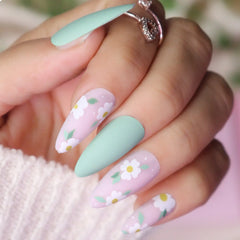 PRINTED FLOWER NAILS - (NAIL KIT INCLUDED)