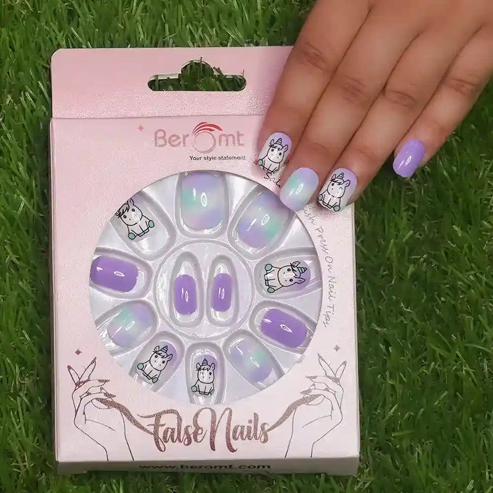 KIDS UNICORN FALSE NAILS (NAIL KIT INCLUDED)