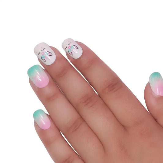 KIDS UNICORN FALSE NAILS (NAIL KIT INCLUDED)