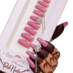 DOUBLE CHAIN CHARM BRIDAL NAILS - (NAIL KIT INCLUDED)