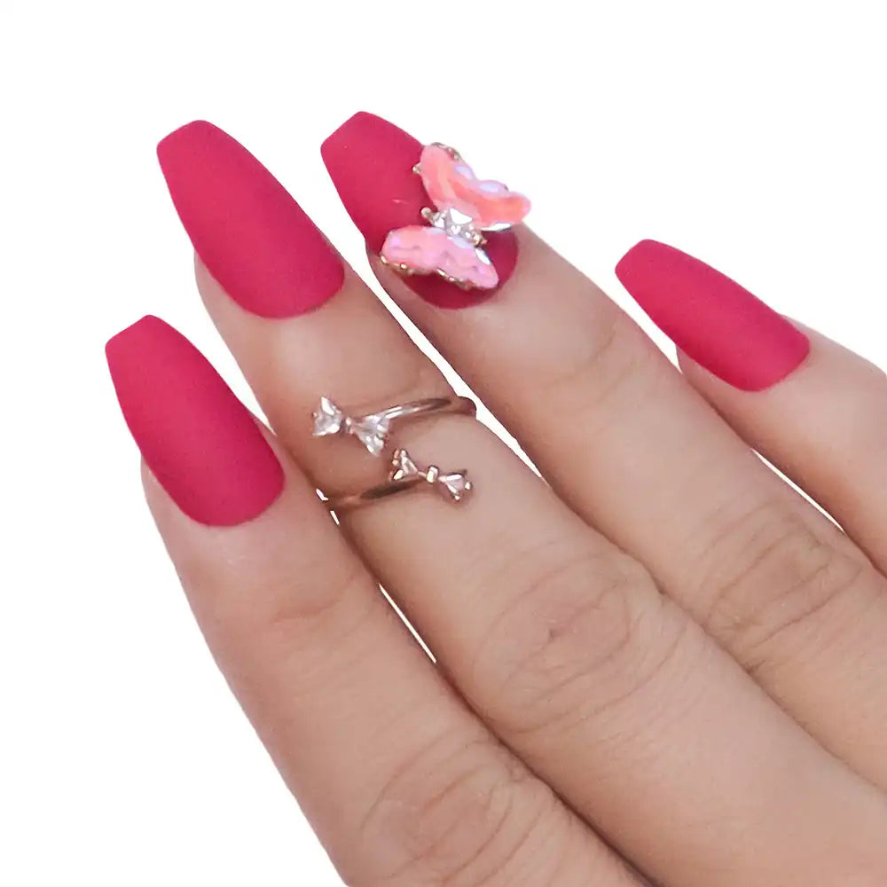 PARTY NAILS BUTTERFLY CHARM (NAIL KIT INCLUDED)