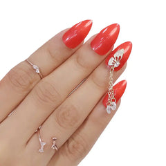 SINGLE CHARM BRIDAL NAILS (NAIL KIT INCLUDED)