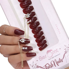 DOUBLE CHAIN CHARM BRIDAL NAILS - (NAIL KIT INCLUDED)