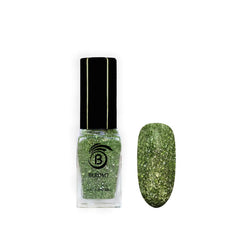 Classic Algae Green crushed metallic foil nail polish for women