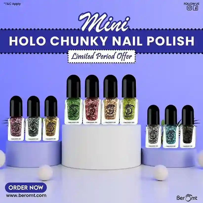 Mini Holo Chunky Collection - BNP1000 Pack of 12 (1.5ml each)