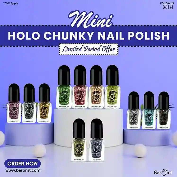 Mini Holo Chunky Collection - BNP1000 Pack of 12 (1.5ml each)