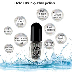 HOLO CHUNKY MINI NAIL POLISH