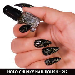 HOLO CHUNKY MINI NAIL POLISH