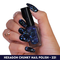 HOLO HEXAGON GLITTER NAIL POLISH