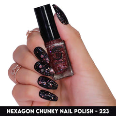 HOLO HEXAGON GLITTER NAIL POLISH