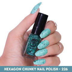 HOLO HEXAGON GLITTER NAIL POLISH