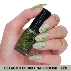 HOLO HEXAGON GLITTER NAIL POLISH