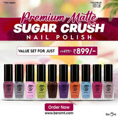 Matte sugar crush nail polish value set of 10 (611-620)