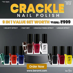 Crackle nail polish value sets combo of 9