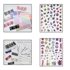 NAIL STICKERS (Set of Random 5 Sheet)