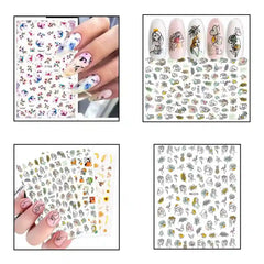 NAIL STICKERS (Set of Random 5 Sheet)