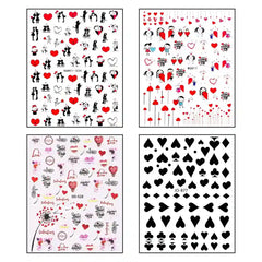 NAIL STICKERS (Set of Random 5 Sheet)