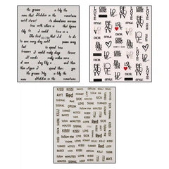 NAIL STICKERS (Set of Random 5 Sheet)