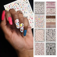 NAIL STICKERS (Set of Random 5 Sheet)