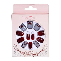 HEART PRINTED NAILS - (NAIL KIT INCLUDED)