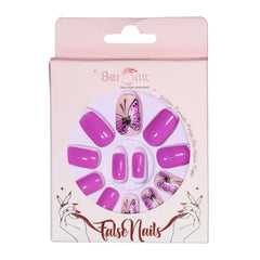 PRINTED BUTTERFLY NAILS -  784 (NAIL KIT INCLUDED)