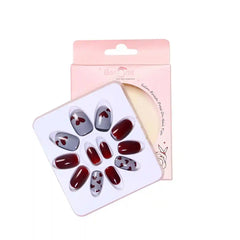 HEART PRINTED NAILS - (NAIL KIT INCLUDED)