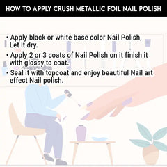 How to apply crush crushed metallic foil nail polish .