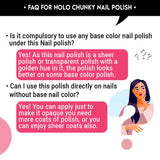 HOLO CHUNKY FLOWER BOUQUET (ONION PINK) NAIL POLISH - BNP 218
