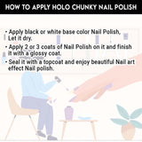 HOLO CHUNKY FLOWER BOUQUET (ONION PINK) NAIL POLISH - BNP 218