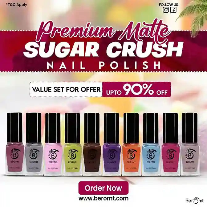 Matte Sugar Crush Nail Polish Value set of 10 (611-620)