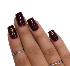 LONG SQUARE FRENCH TIPS (NAIL KIT INCLUDED)