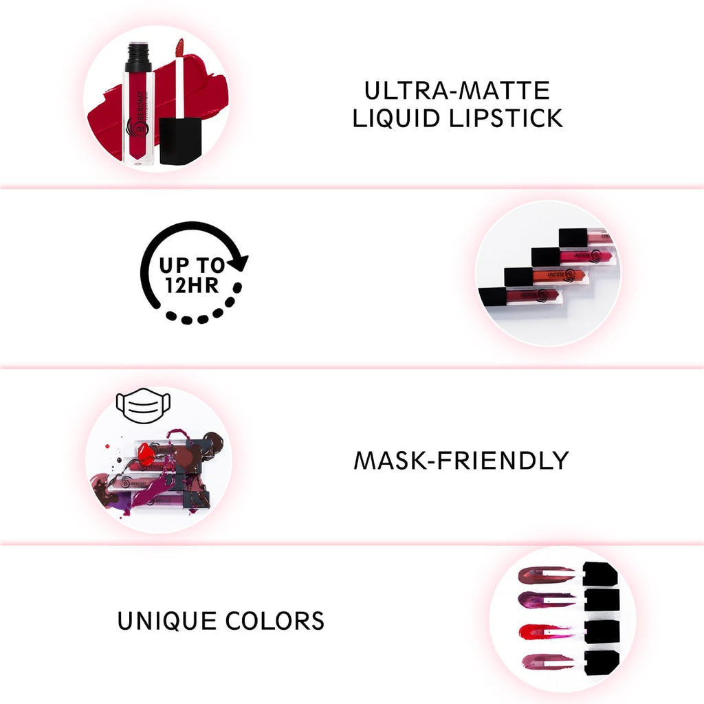 Beromt 12 HR ultra matte lipstick 