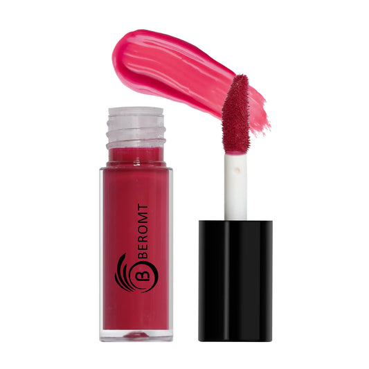 Beromt lip gloss bottle with swatch - Baby Blush