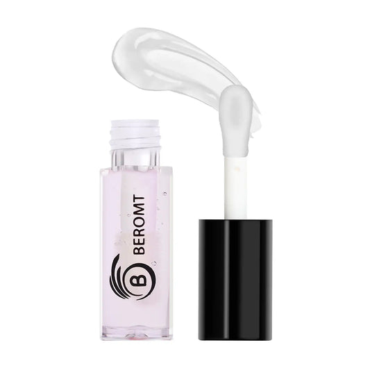 Beromt lip gloss bottle with swatch - Ice Crystal Clear
