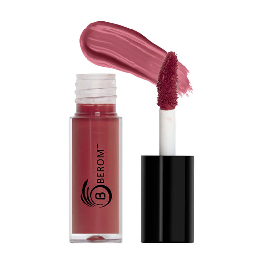 Beromt lip gloss bottle with swatch - Mauvy Pink