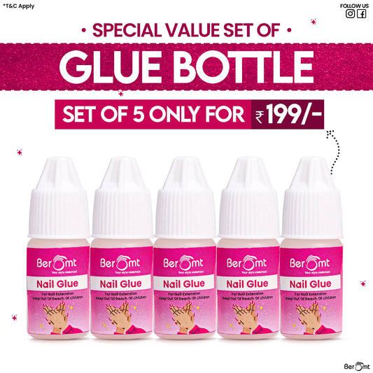 Nail glue bottle set of 5