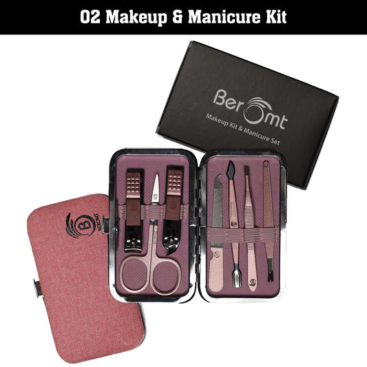 Manicure Set Nail Clippers Pedicure Kit, 8 in 1 Stainless Steel Fingernail  & Toenail Clippers with Leather Travel Case, Professional Nail Care Kit for  Men and Women 8 Piece Set