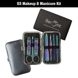 MAKEUP & MANICURE KIT OF 7 NAIL TOOLS- RAINBOW