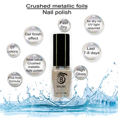 Benefits of Silver crushed metallic foil nail polish